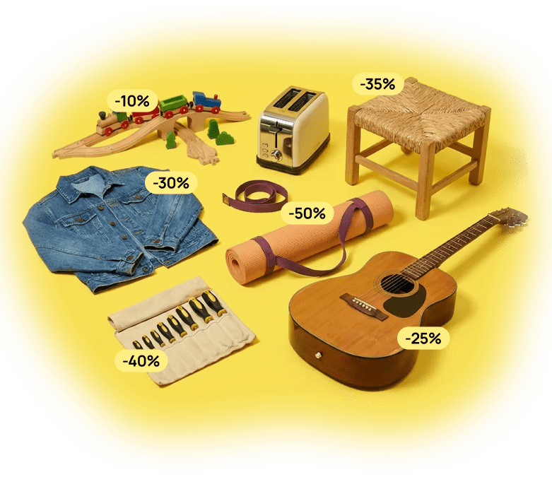 Yard sale items with discounts